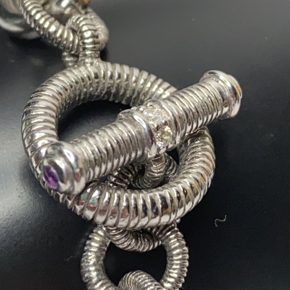 Judith Ripka .925 Braclet Maltese Cross 47g - Picture 5 of 6